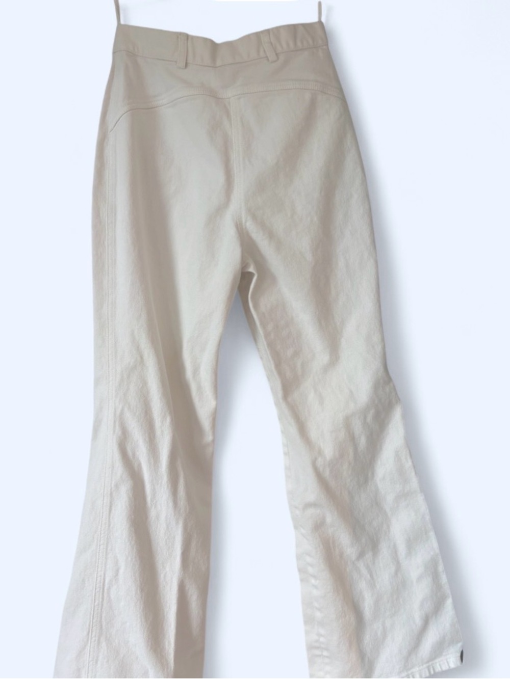 Vintage Chanel Cream Boot Cut Pants with Quilted pockets Size 4 - Picture 2 of 7